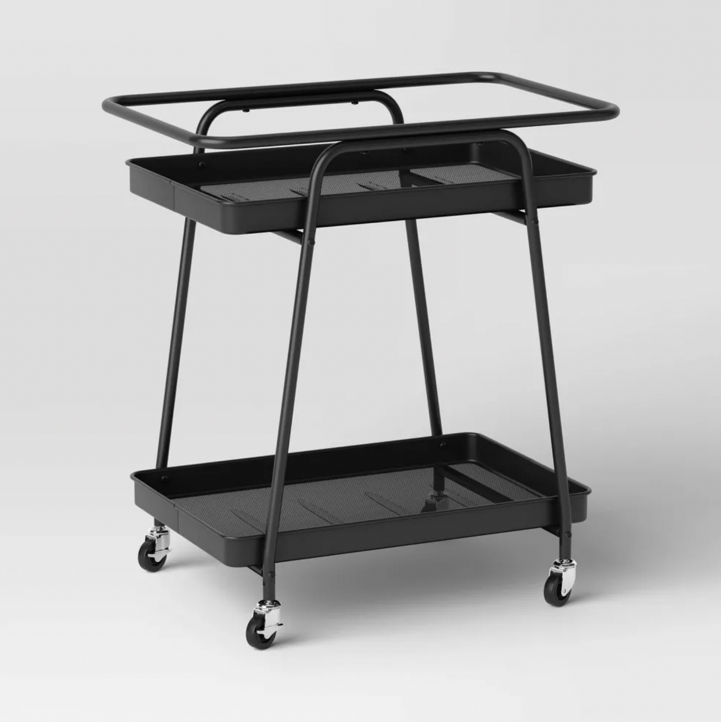 Metal Mesh Rolling Cart Black-Room Essentials