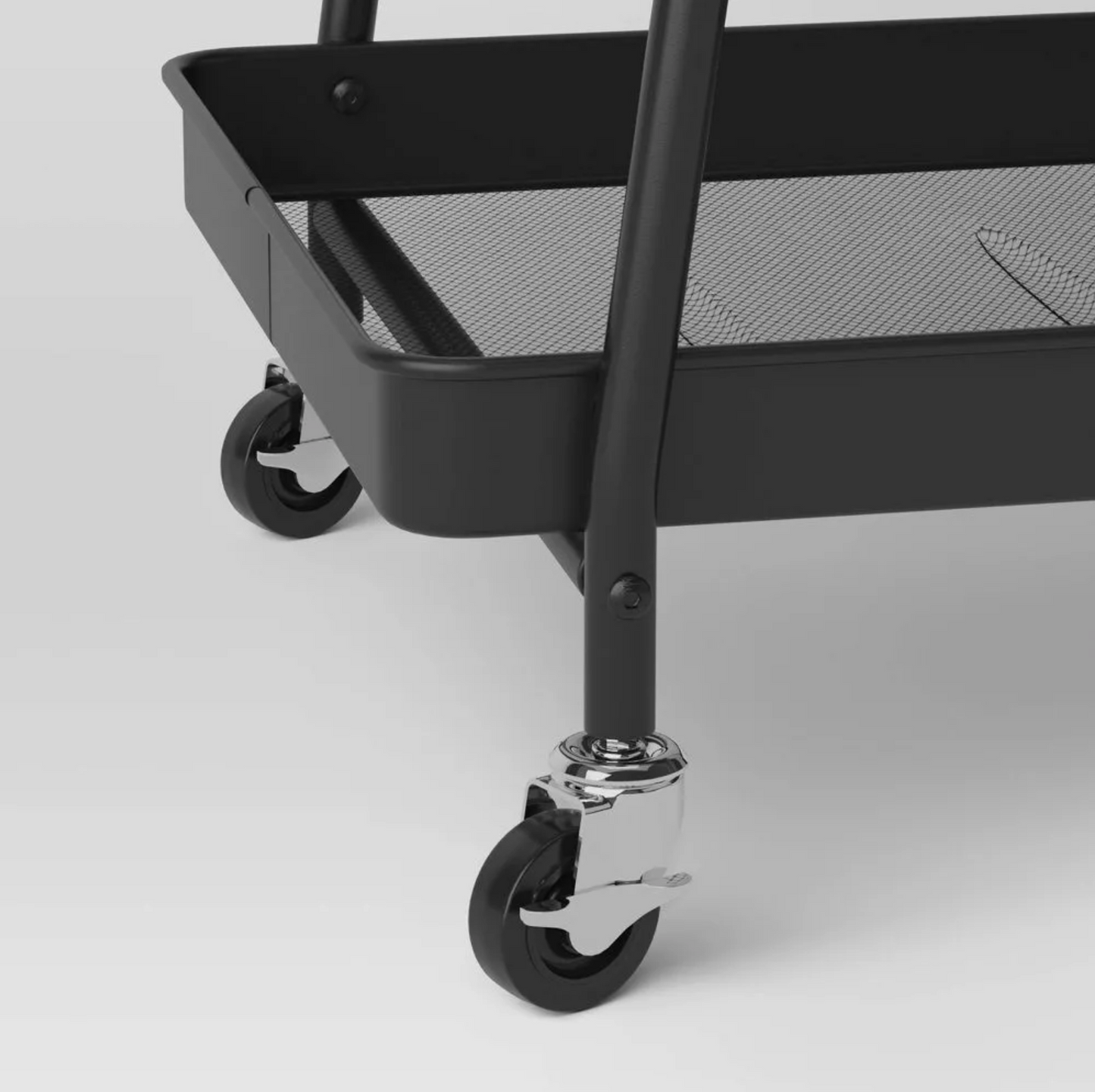 Metal Mesh Rolling Cart Black-Room Essentials