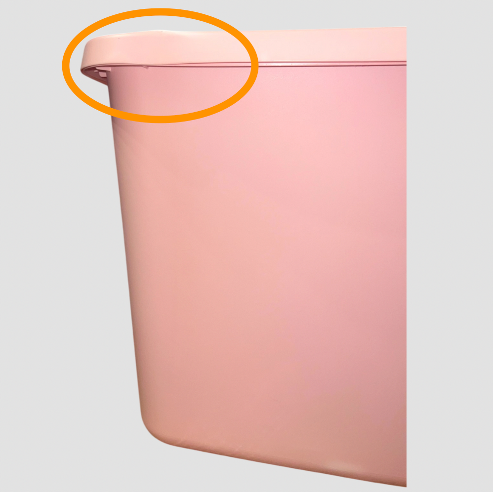 Sterilite 18 Gallon Tote Box Plastic, Blush Pink, Set of 8