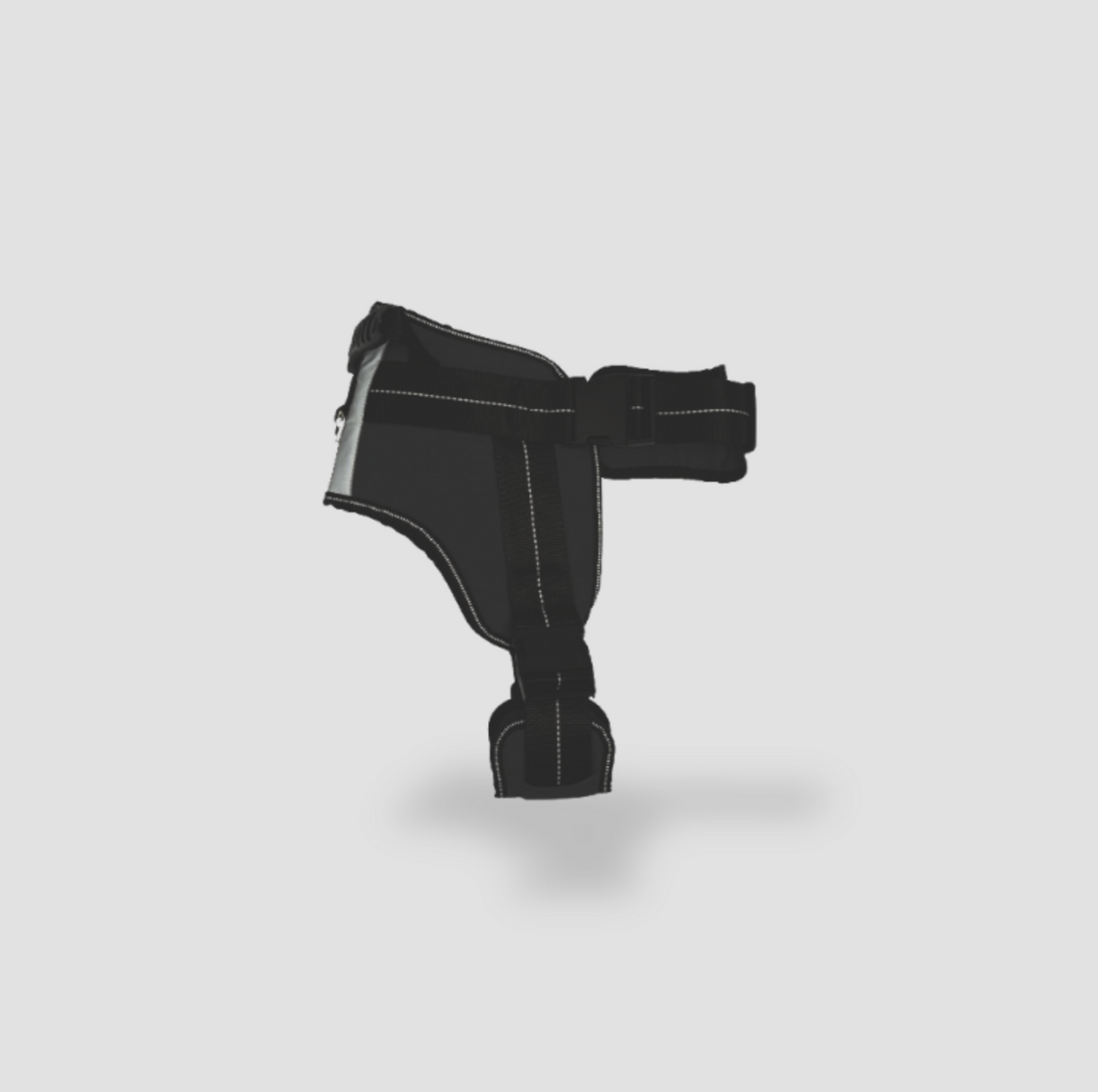Silver Paw-Heavy Duty Harness Black