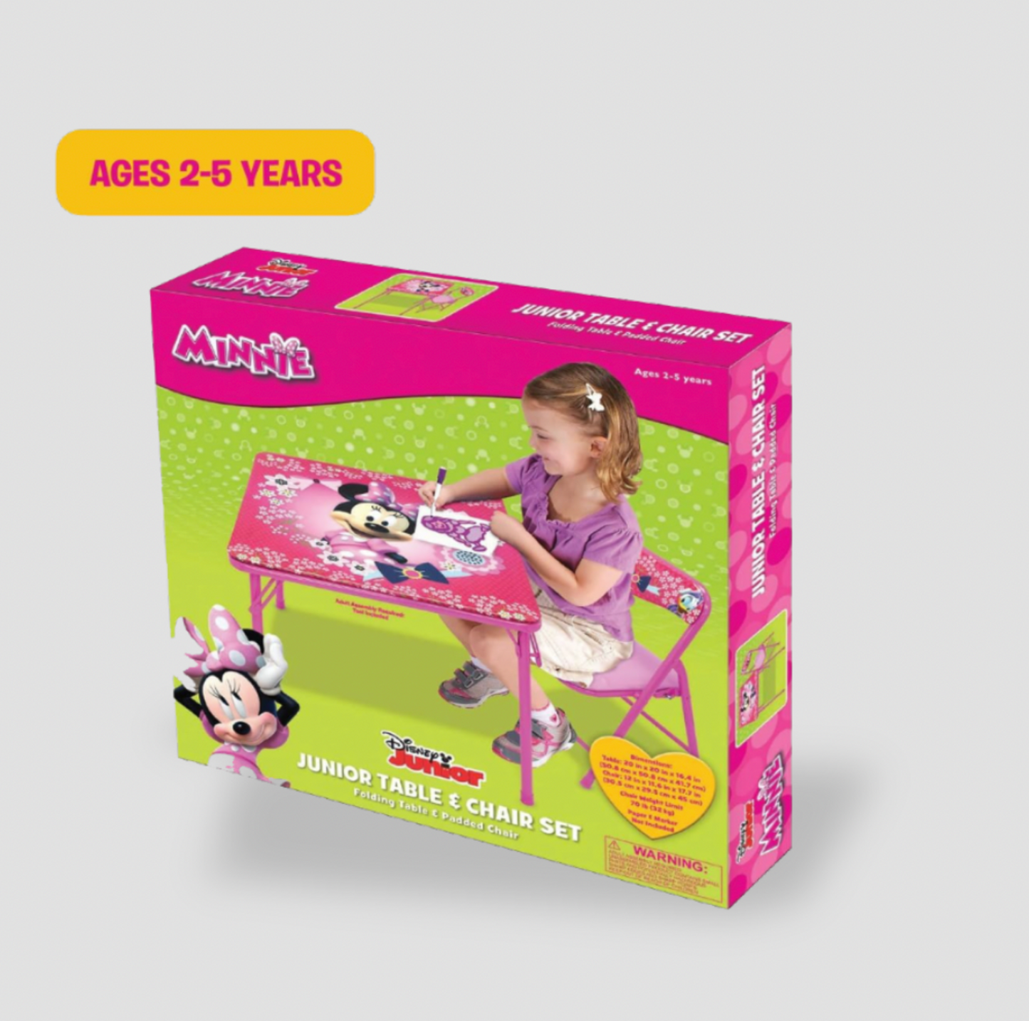 Minnie Mouse Blossoms & Bows Jr. Activity Table Set with 1 Chair