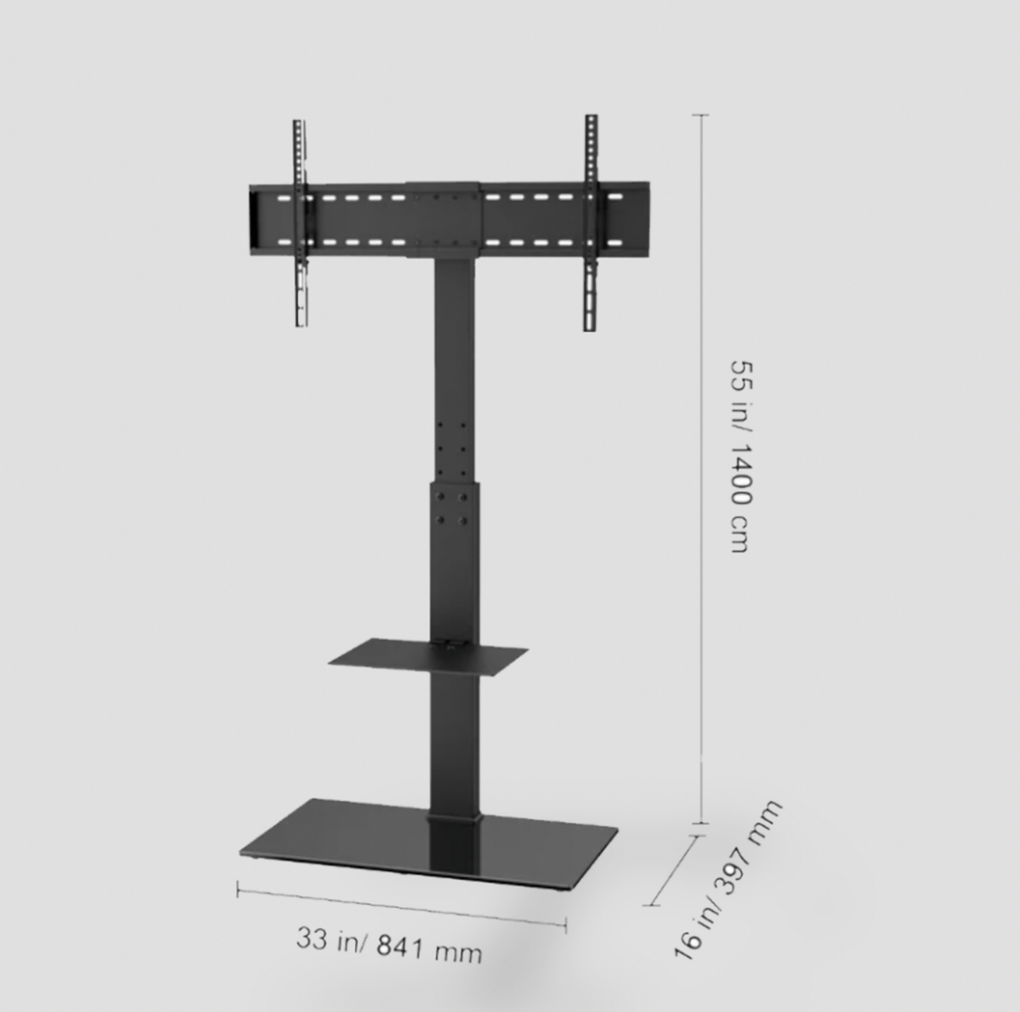 VEVOR TV Stand Mount – Swivel & Height Adjustable Floor Stand for 32” to 85” TVs with Tempered Glass Base