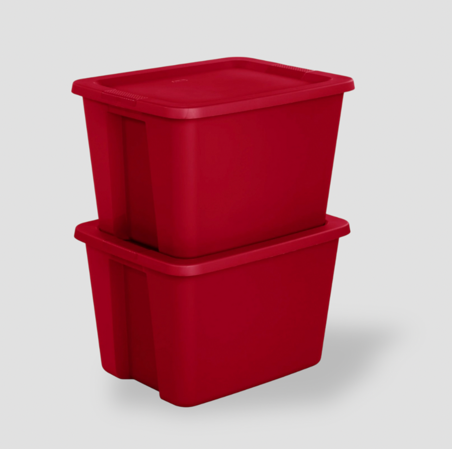 Sterilite Plastic 18-Gallon Tote Box – Red (Set of 8)