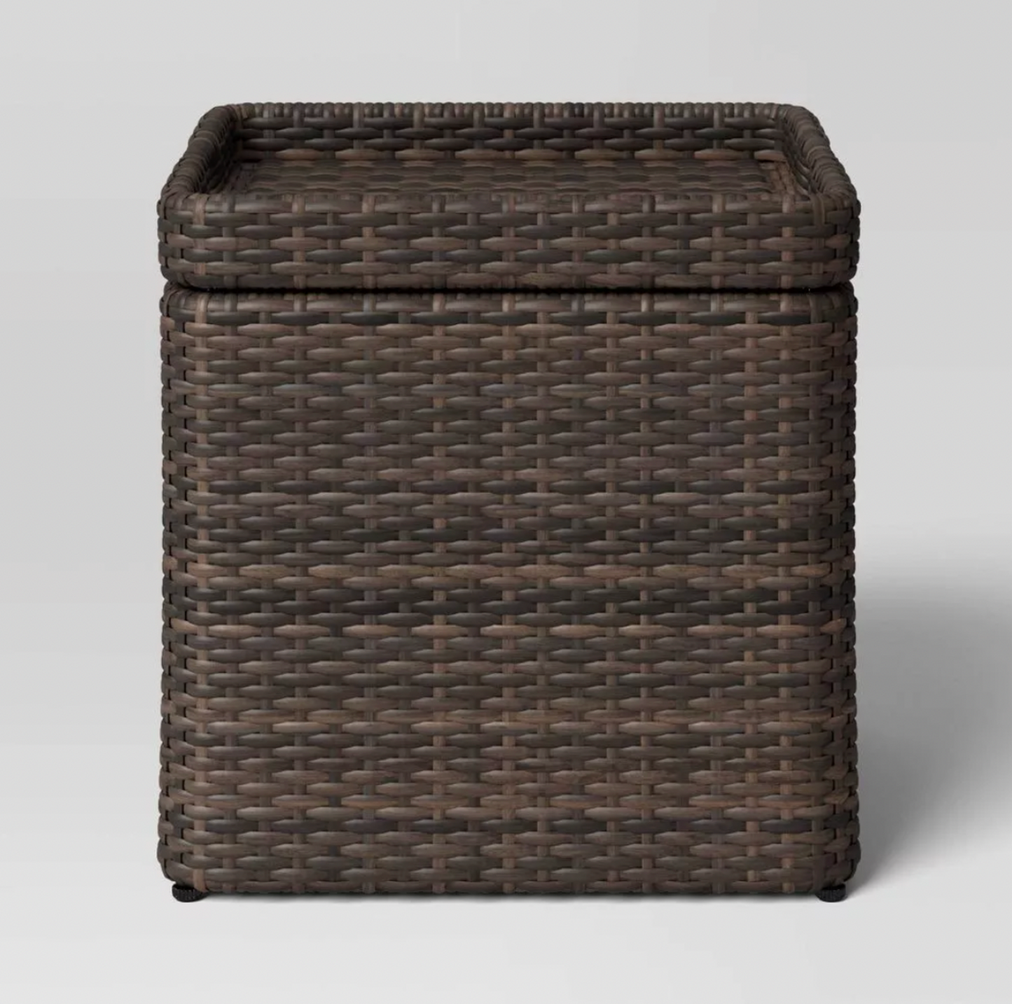 Wicker Storage Outdoor Patio Accent Table Brown - Room Essentials
