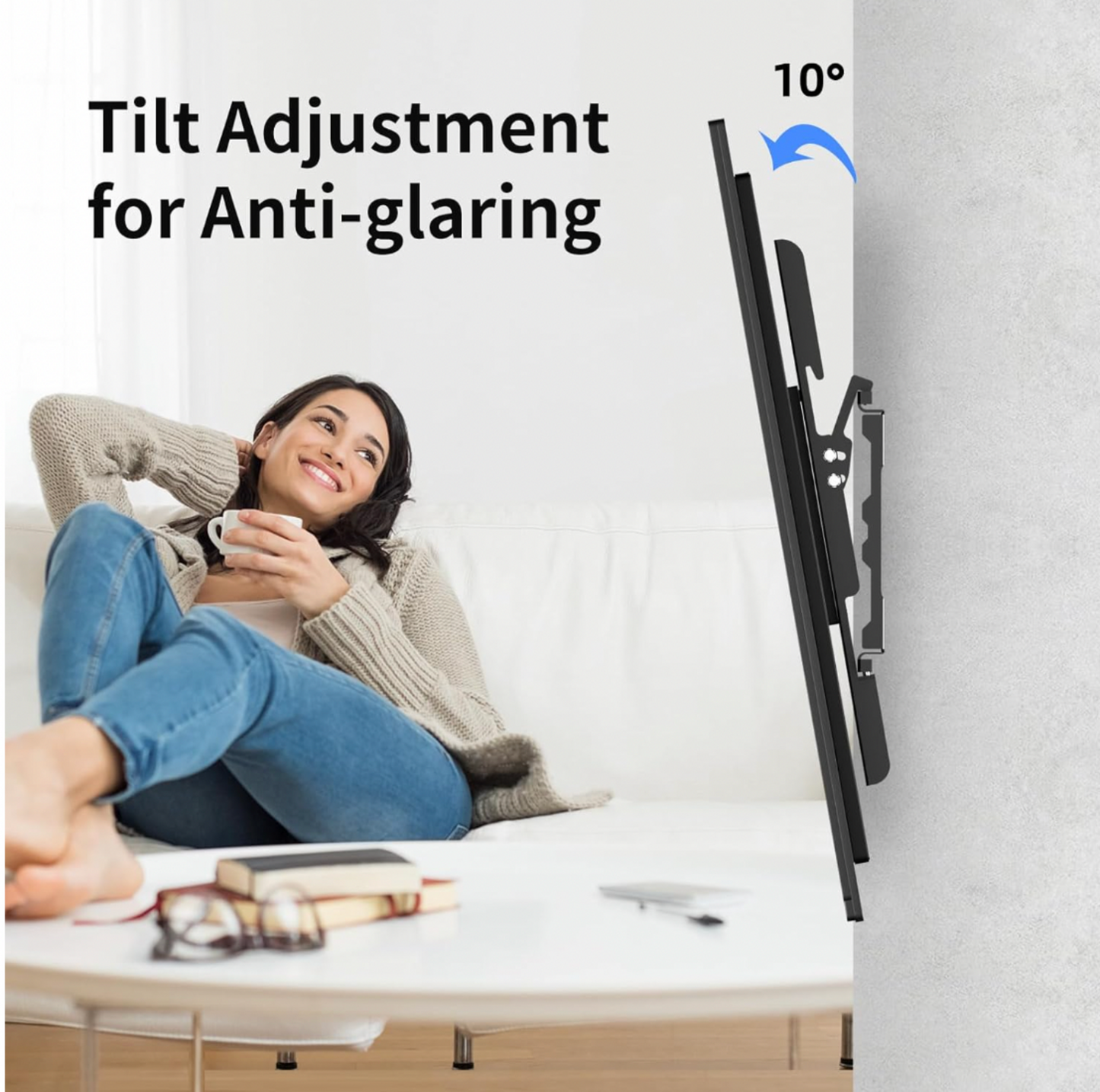 Tilt TV Wall Mount for 26–60" TVs, 99lbs Capacity